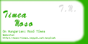timea moso business card